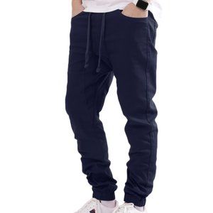 Men's Drawstring Harem Jogger Pants Navy